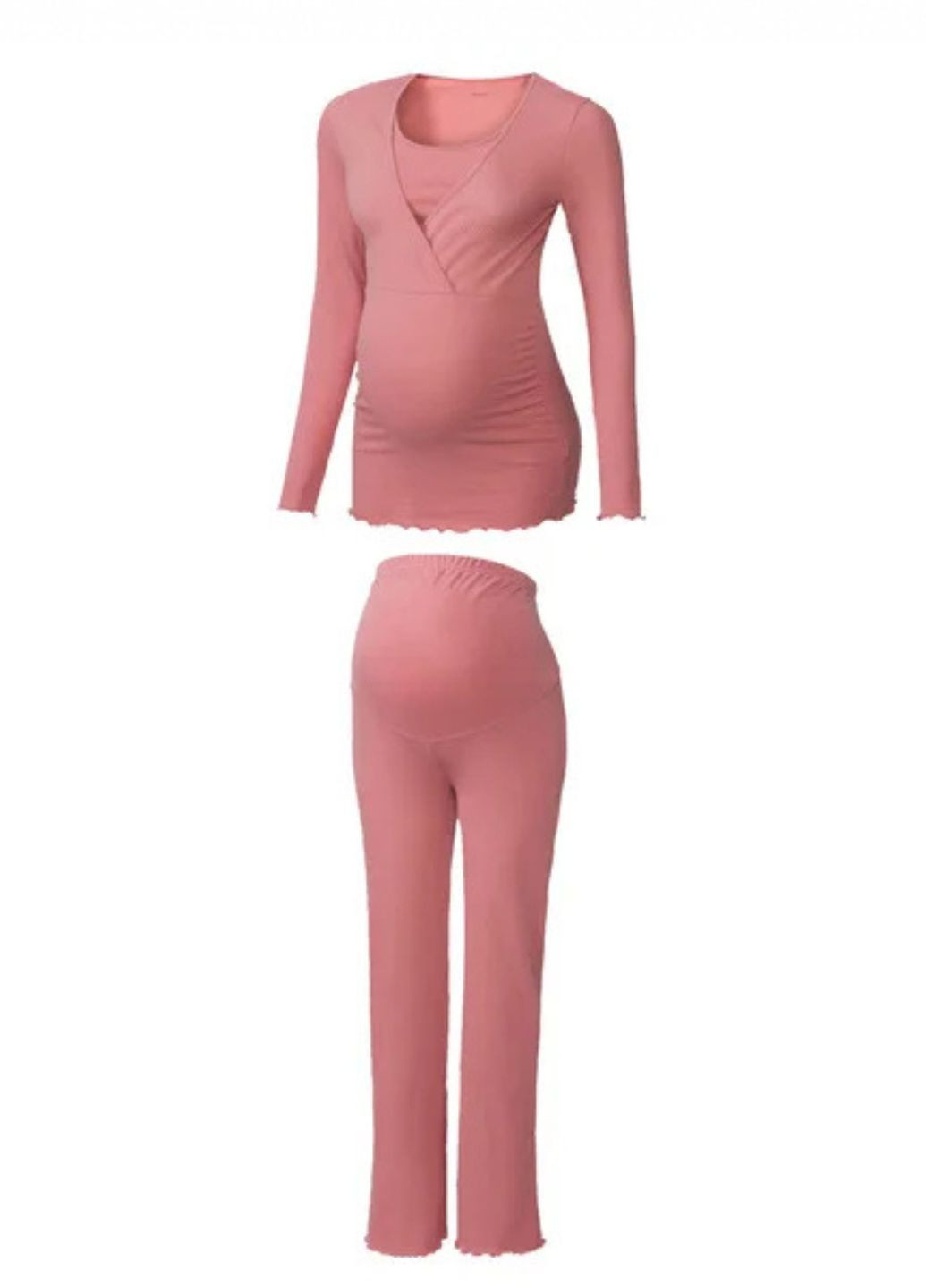 Розовая всесезон пижама женская лонгслив + брюки Esmara