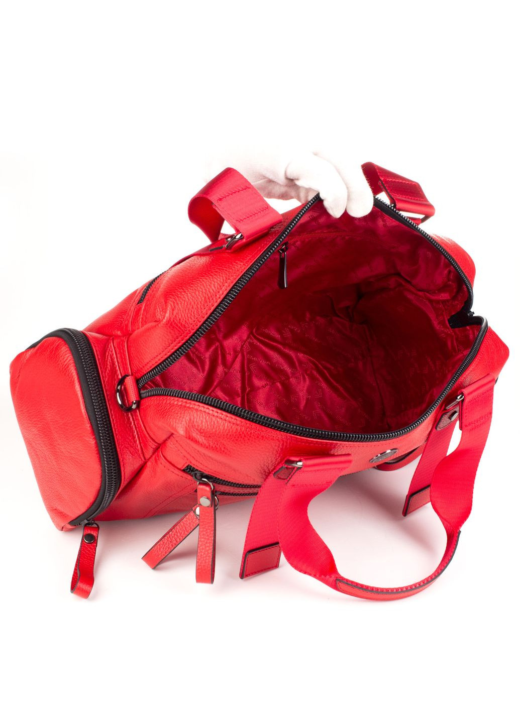 Спортивна сумка дорожня шкіряна 6594-37-5 червона універсальна Eminsa (261551021)