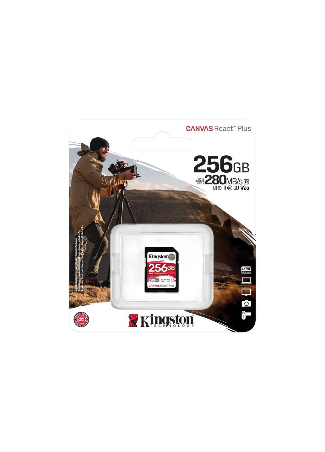 Карта памяти SD 256GB C10 UHSII U3 R280/W150MB/s Kingston (314835602)