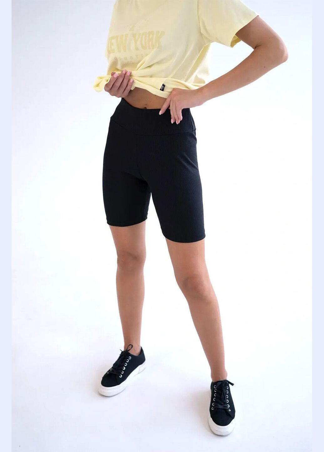 Жіночі велосипеди з рубчика Fit Чорні Teamv (323000565)