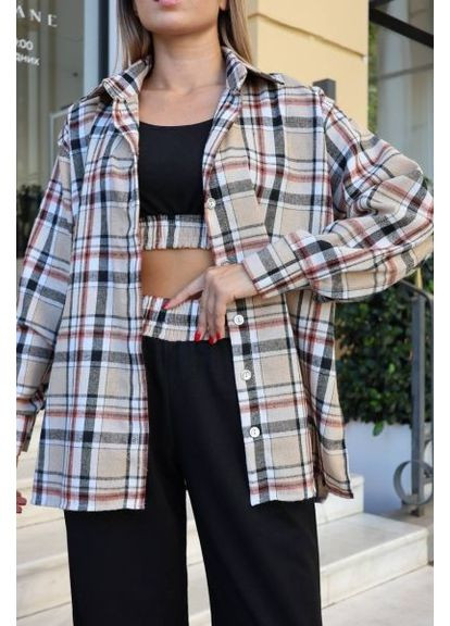 Женский костюм тройка, в клеточку, размер (арт. 773) No Brand (360511281)