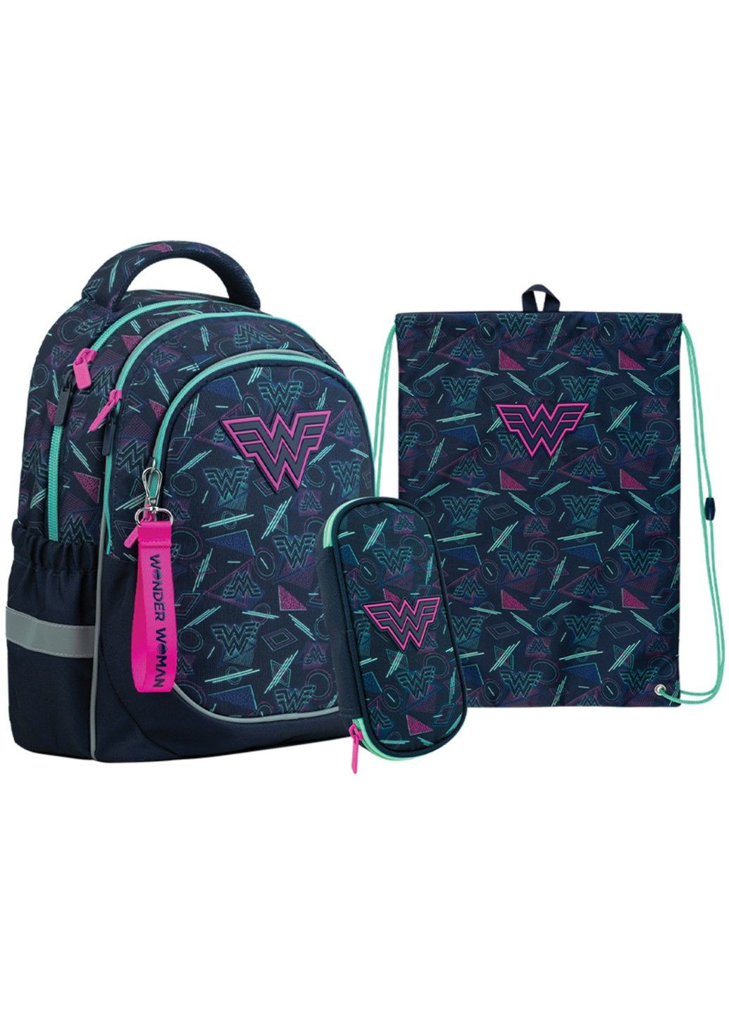 Набір рюкзак + пенал + сумка для взуття 700M DC Kite (335401498)