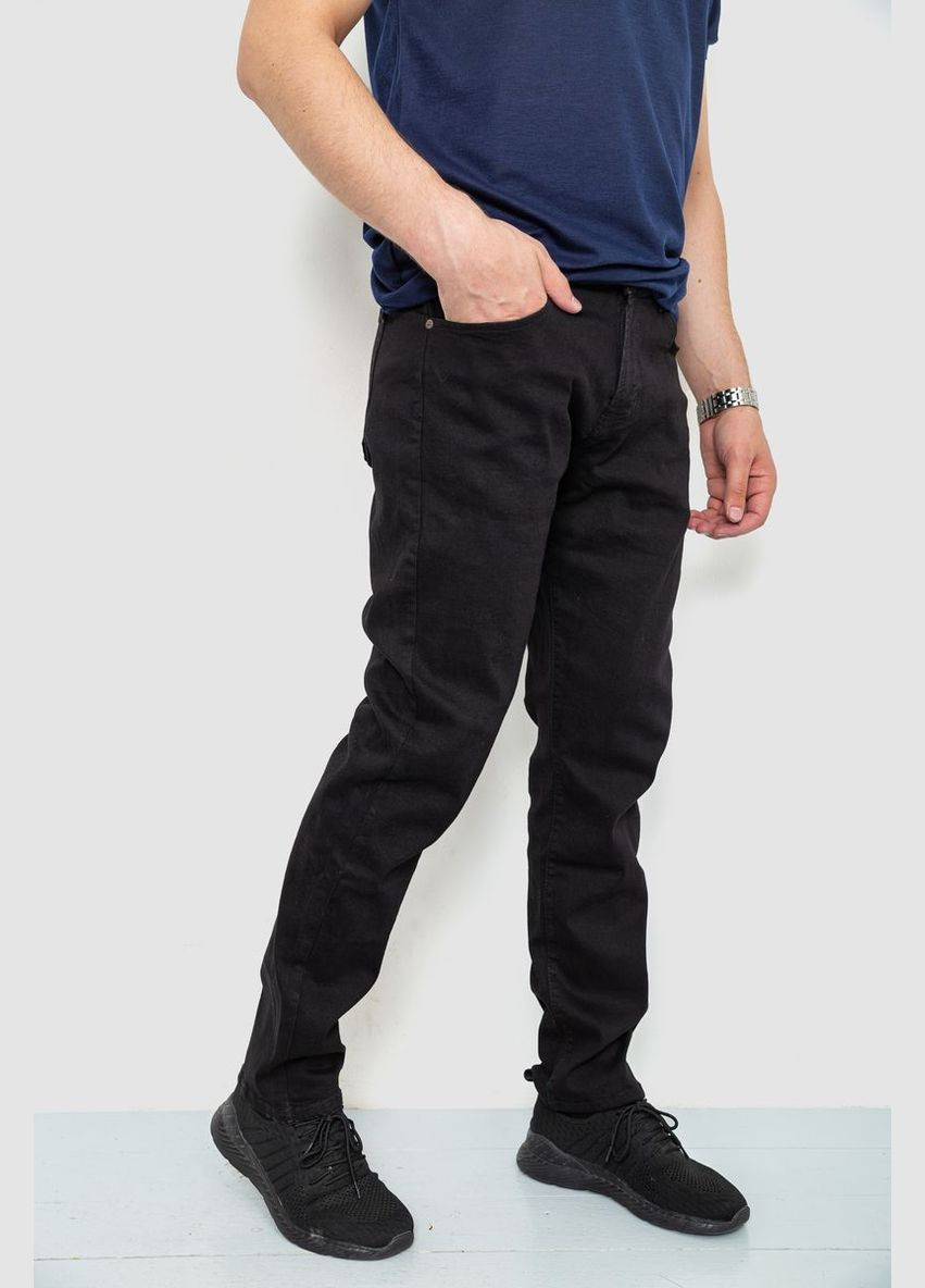 Черные демисезонные джинсы мужские, цвет черный, Ager