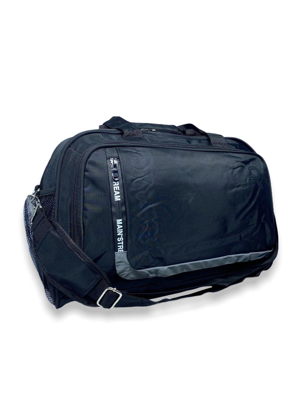 Дорожня сумка 25 л одне відділення додаткові кишені розмір: 45*30*20 см чорна Ji Rong (286421697)