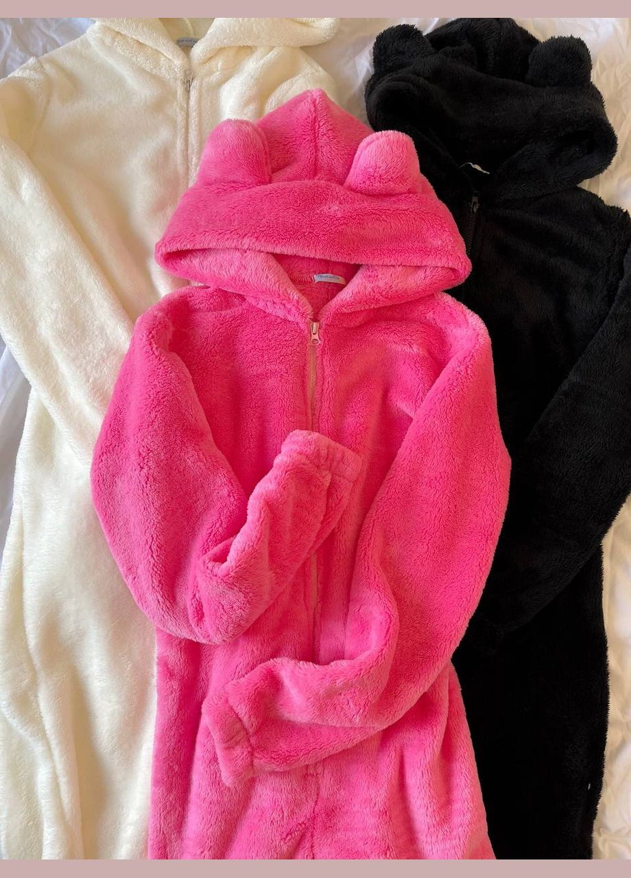 Жіночий комбінезон No Brand комбінезон-брюки рожевий спортивний, домашній, кежуал, повсякденний махра