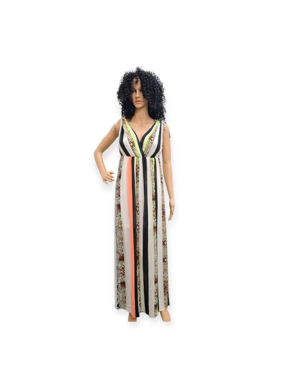 Білий повсякденний сукня біло-чорний Traffic People в смужку