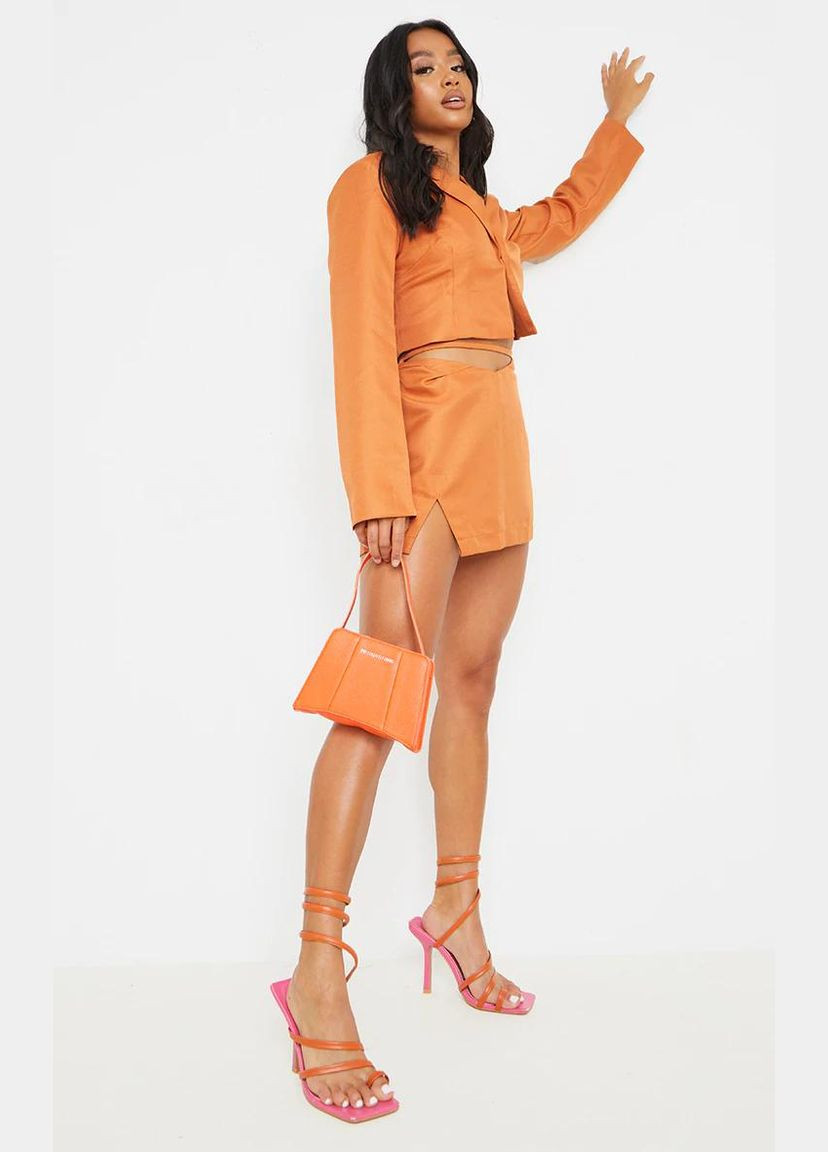 Оранжевая юбка PrettyLittleThing