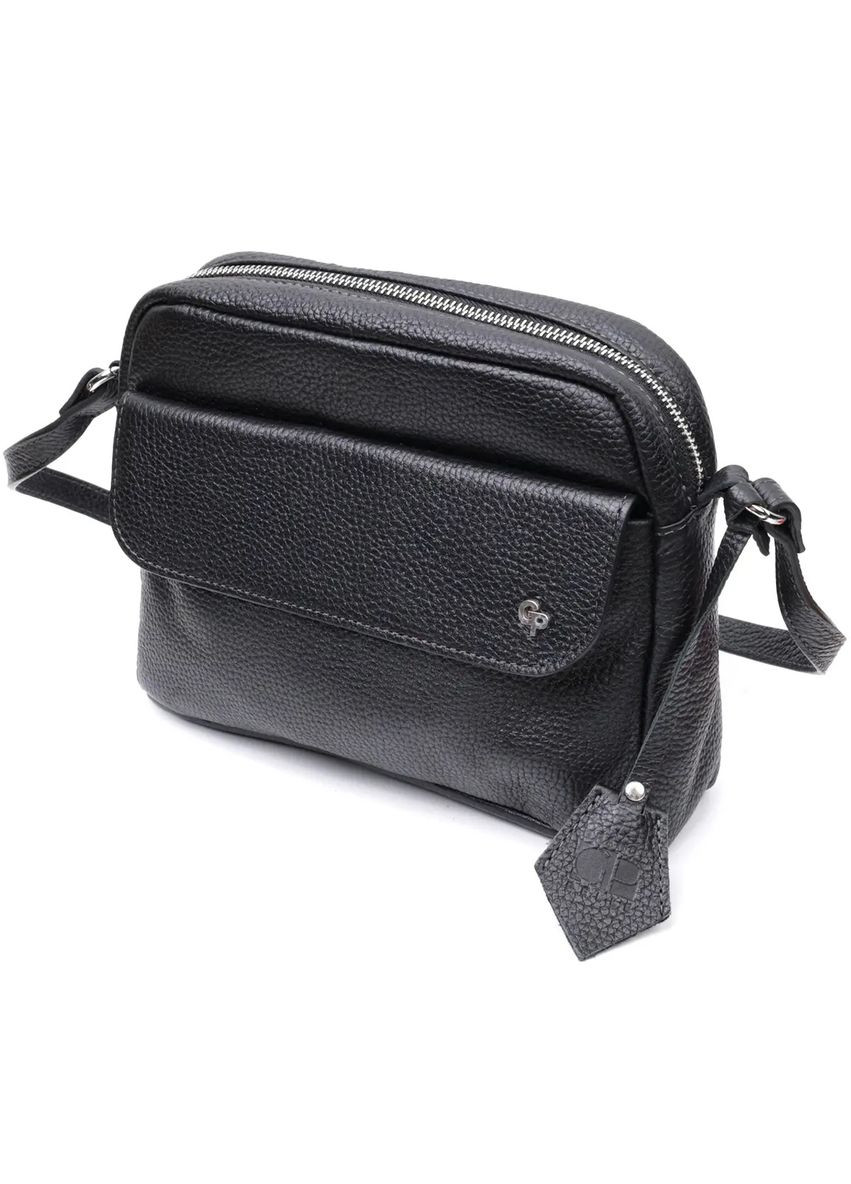 Черная женская сумка-кроссбоди из натуральной кожи 755710 Grande Pelle (303832122)