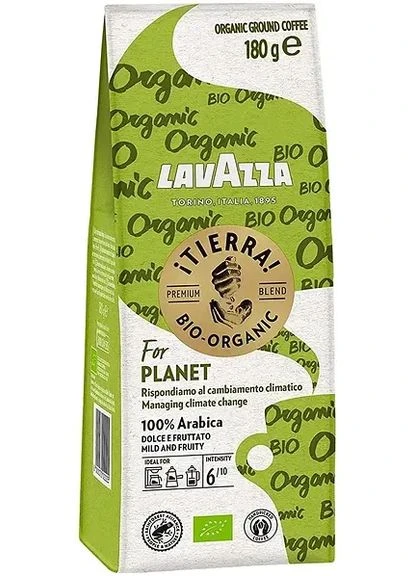 Кава мелена арабіка Tierra Bio-Organic, 180г Італія, традиційного італійського обсмажування Lavazza (390036881)