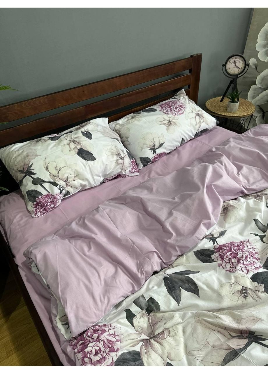 Постільна білизна бавовняна Гортензія Євро Простирадло на гумці 160x200х20 Бязь Біла 50 х 70 No Brand (364261441)