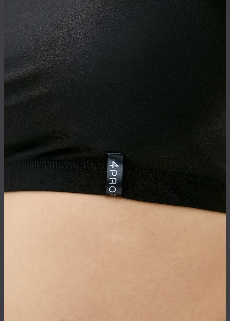 Спортивный топ с длинным рукавом без принта черный размер XS дайвинг 4PROFI (303282991)