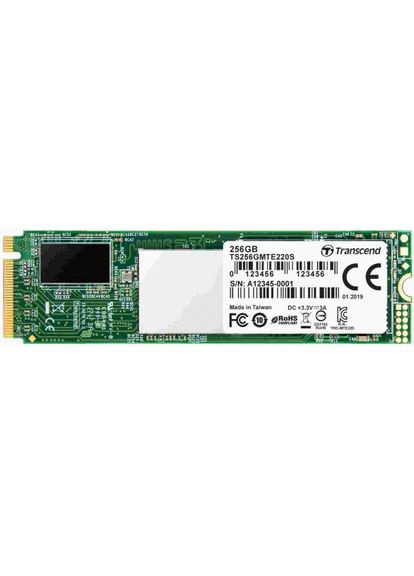 SSD накопичувач MTE220S 256GB PCIe 3.0 x4 M. 2 TLC (TS256GMTE220S) Transcend (370608399)