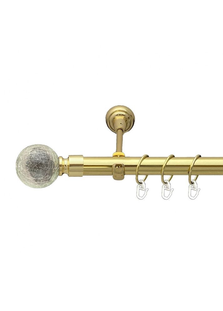 Карниз Сепия металлический однорядный открытый гладкая труба Золото 25 мм 240 см (00-00012700) ORVIT (300282936)