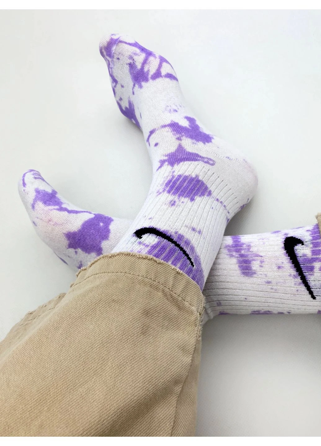 Комбіновані набір у коробці 5 пар високі чоловічі шкарпетки tie-dye подарунковий (394994581)
