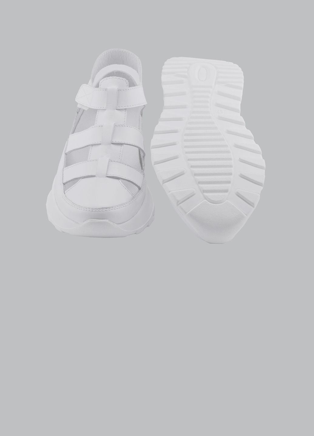 Жіночі сандалі шкіряні білі (0112) Bahram (324227213)