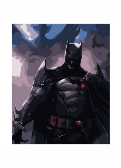 Картина за номерами "Сілует Бетмена" ★★★★ Strateg (318015891)