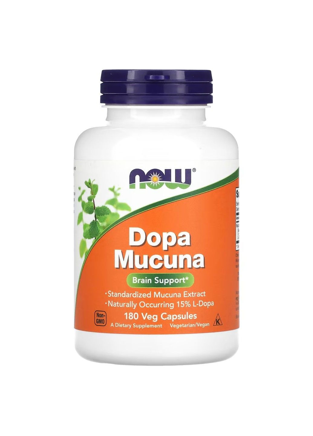 Мукуна Пекуча Dopa Mucuna - 90 вег.капсул Now Foods (283328653)