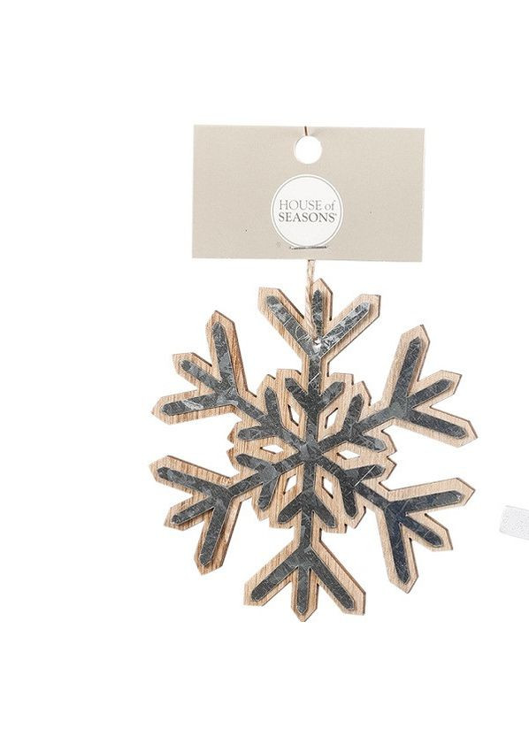 Декоративное украшение деревянное, Кристалл, в асс. 10 см, House of Seasons АССА (329408013)