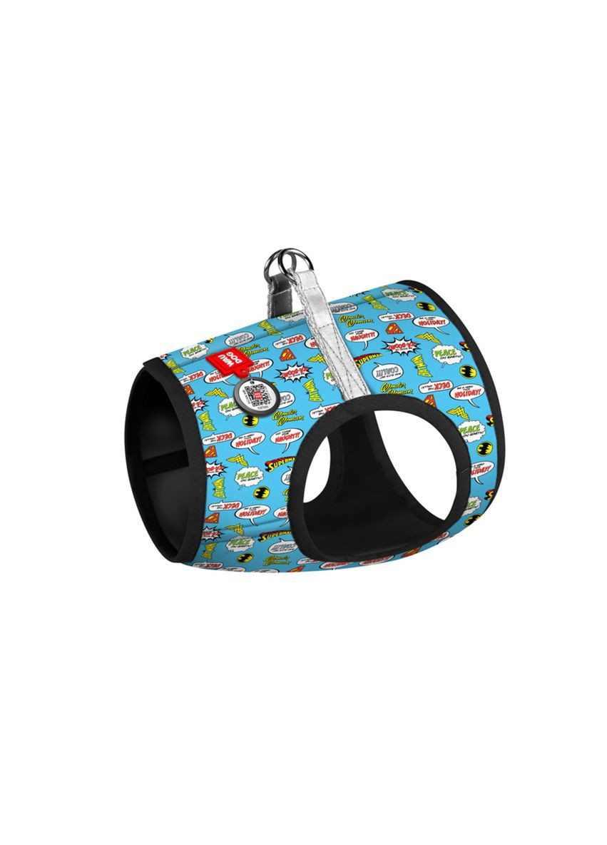 Шлей для собак мягкая Clothes "Лига Справедливости в голубом" S1, В 4045 см С 29-31 см WAUDOG (279565599)