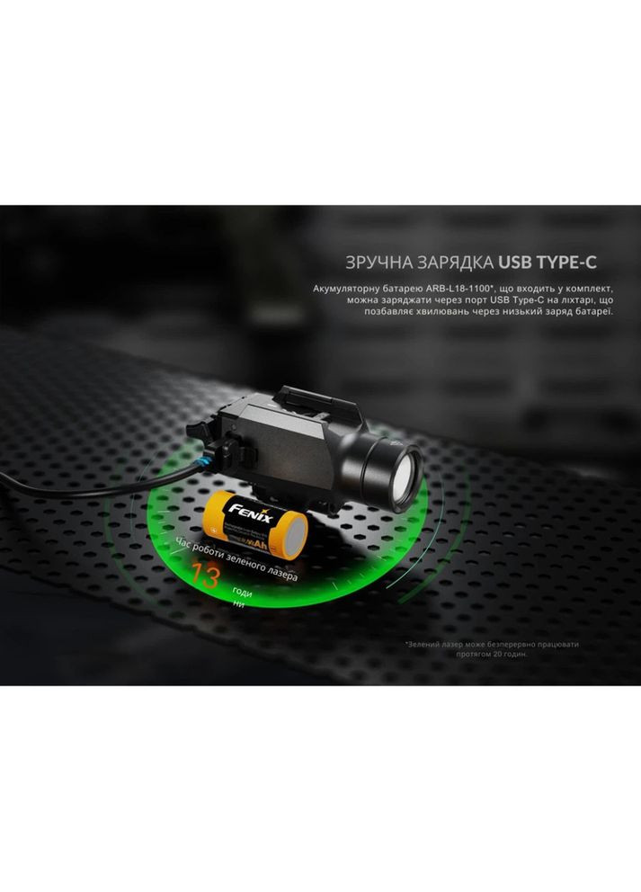 Фонарь к пистолету с лазерным прицелом GL23R Fenix (319663025)