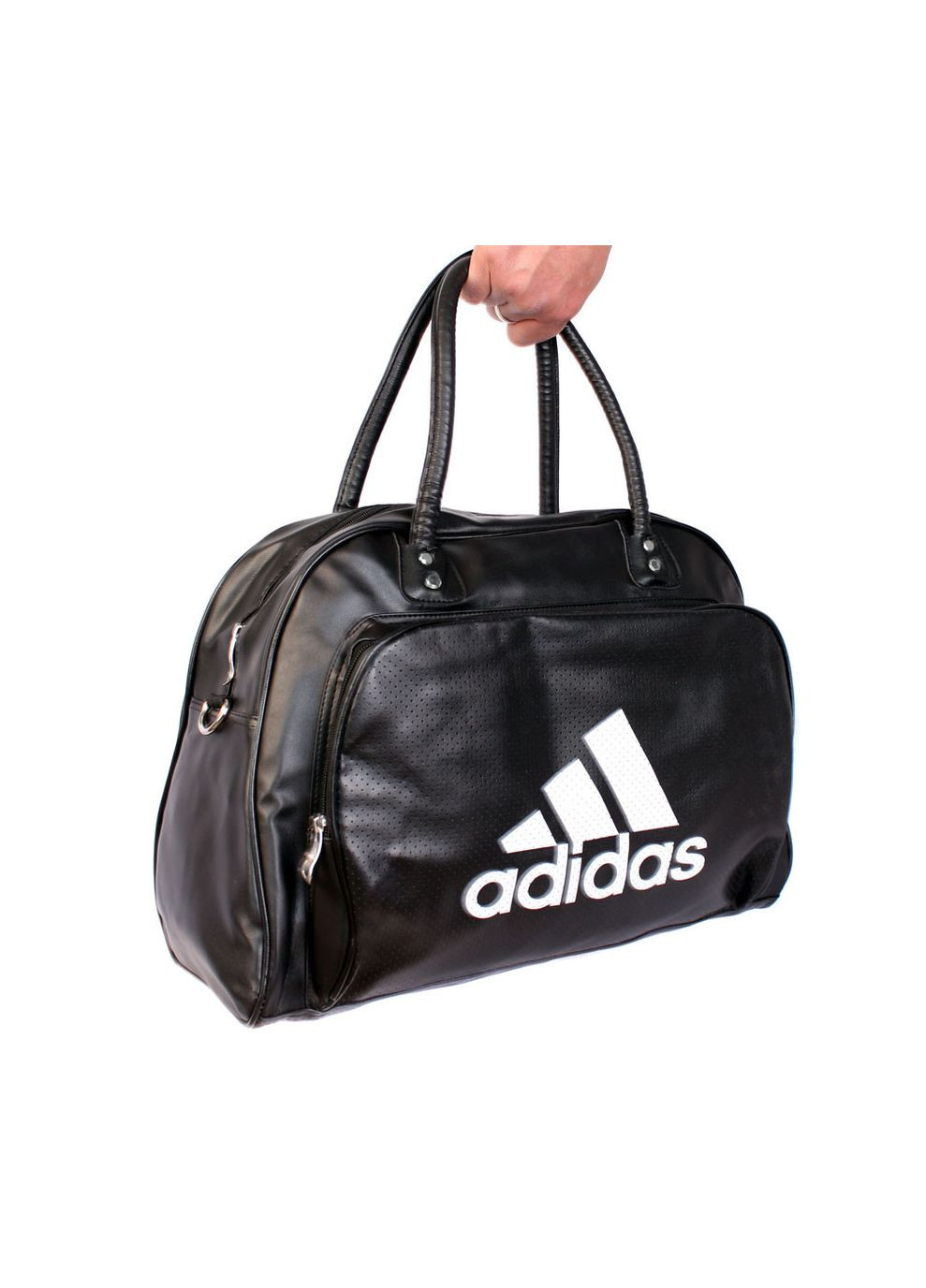 Дорожная сумка из искусственной кожи 30305 черная No Brand (370848456)