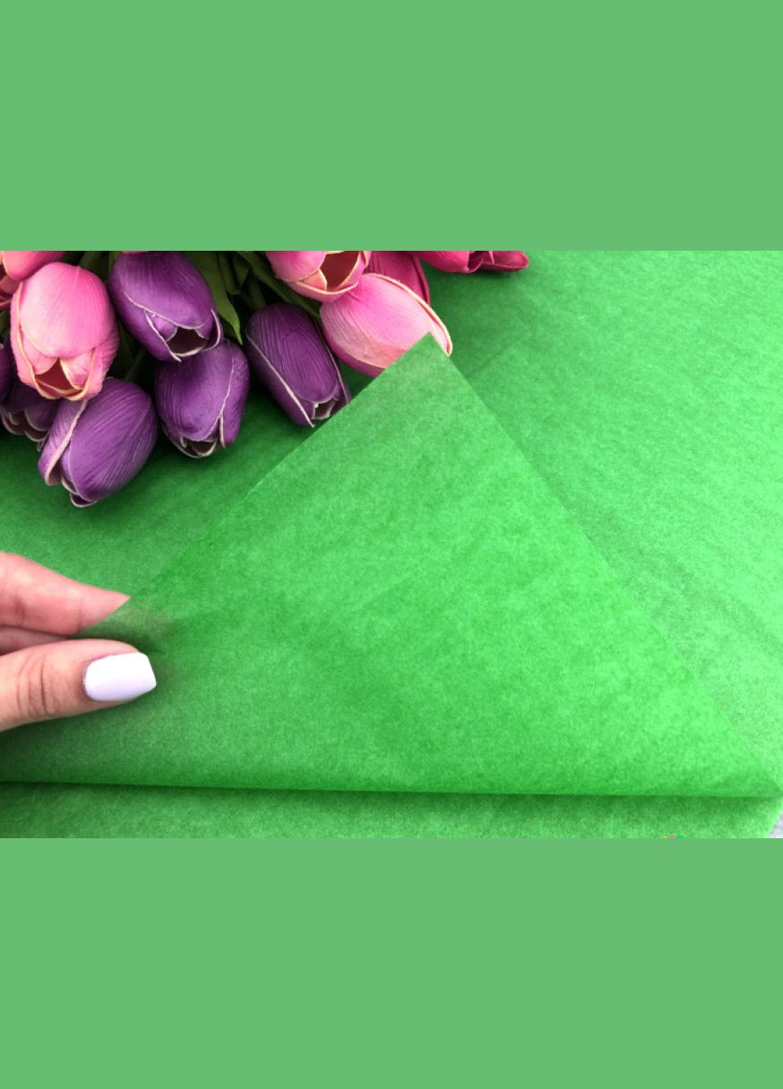 Бумага тишью 55х60 см (5 листов), салатовый No Brand (345734228)