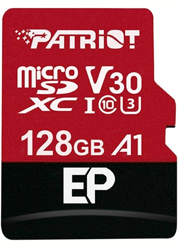 Картка пам'яті microSDXC 128 GB EP UHS1 U3 V30 80/100 МБ/с Patriot (282676503)