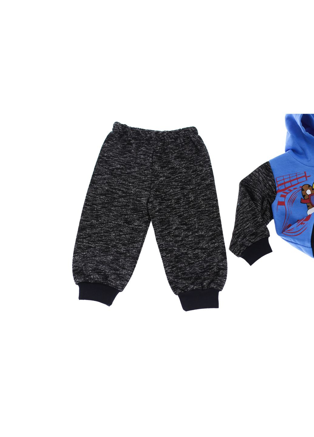 Синій зимній костюм на флісі для хлопчика трикотажний 86 см (36487) BABYKROHA