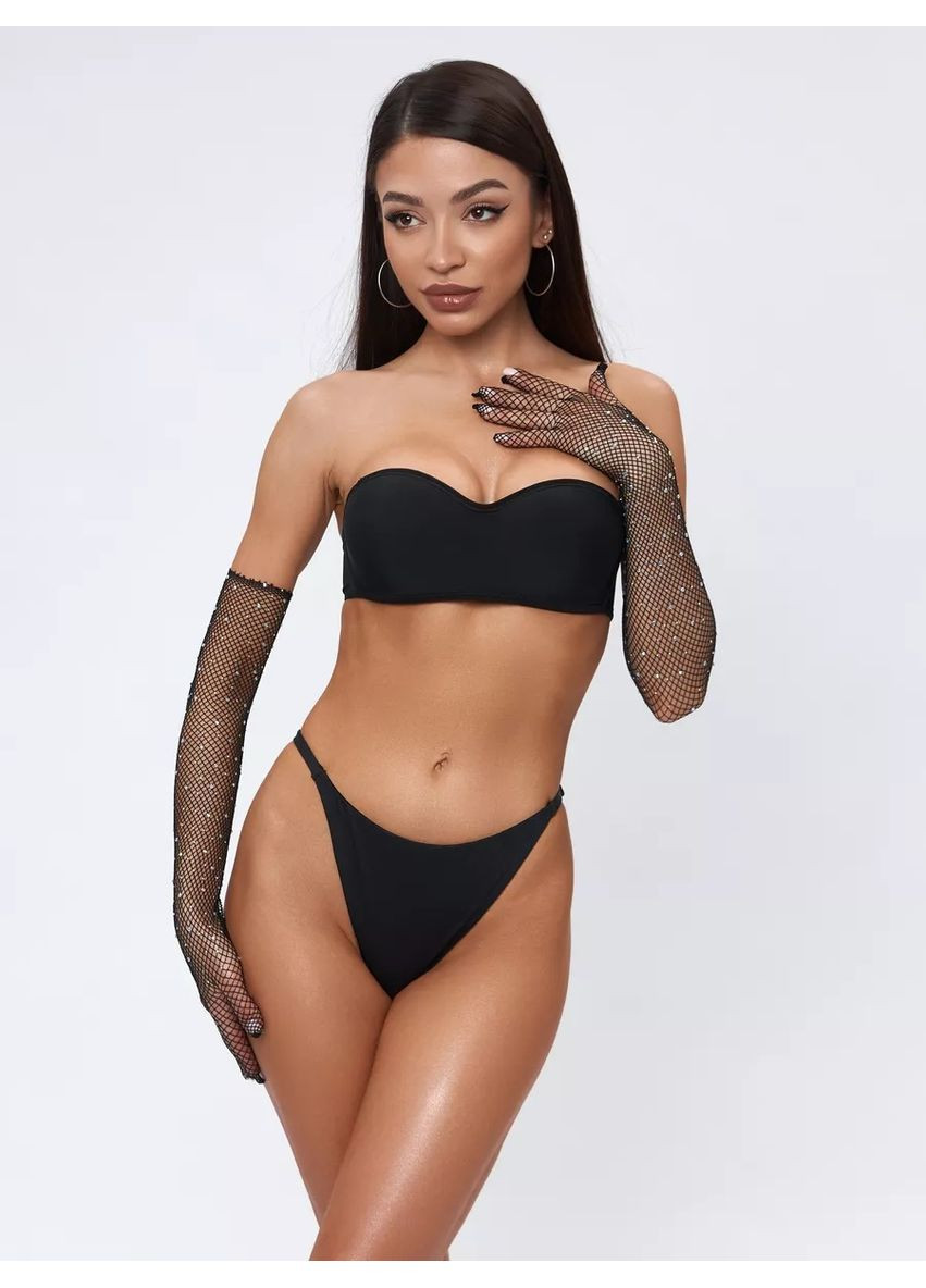 Жіночі рукавички в сітку зі стразами рукавиці з камінчиками для фотосесії карнавальні високі one size для жінок Cindylove (260953568)