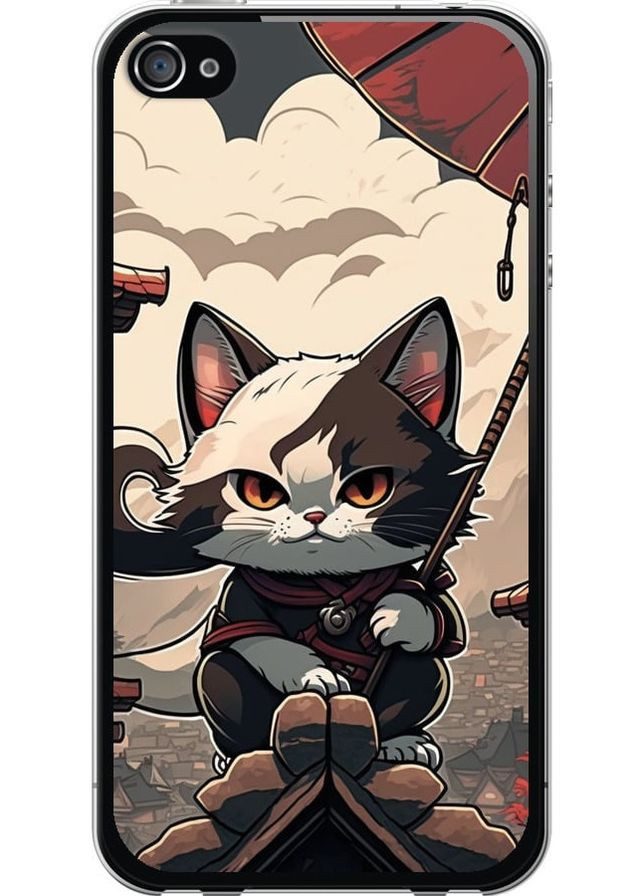 2D пластиковый чехол 'Япония - кот на крыше' для Endorphone apple iphone 4 (278237868)