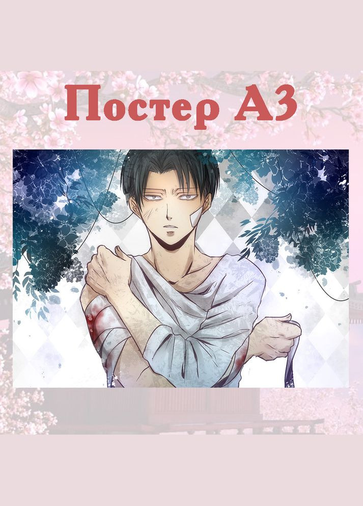 Постер плакат аніме Атака титанів Леві Attack on Titan 42х29 см А3 (poster_0113) No Brand (327007541)