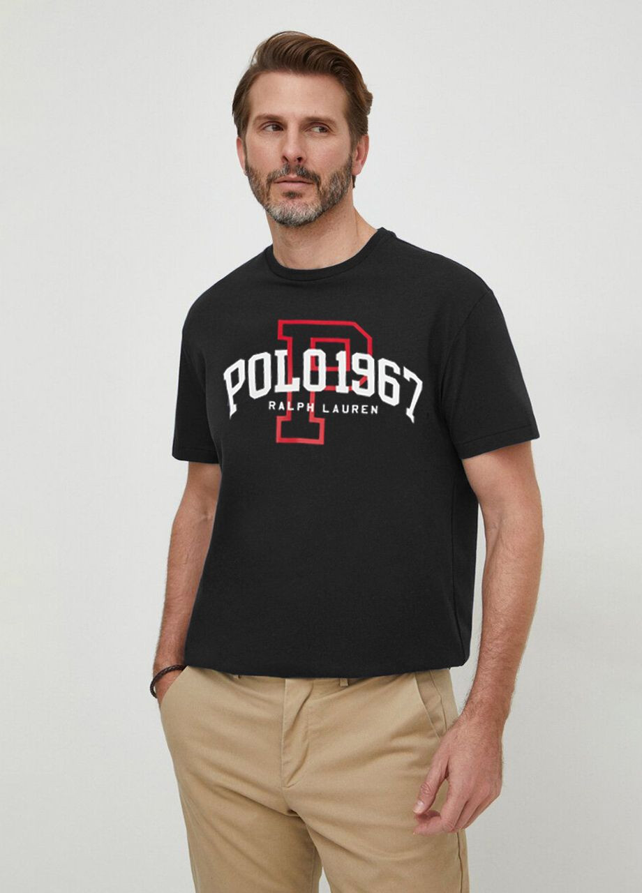 Черная футболка из хлопка slim fit Polo Ralph Lauren