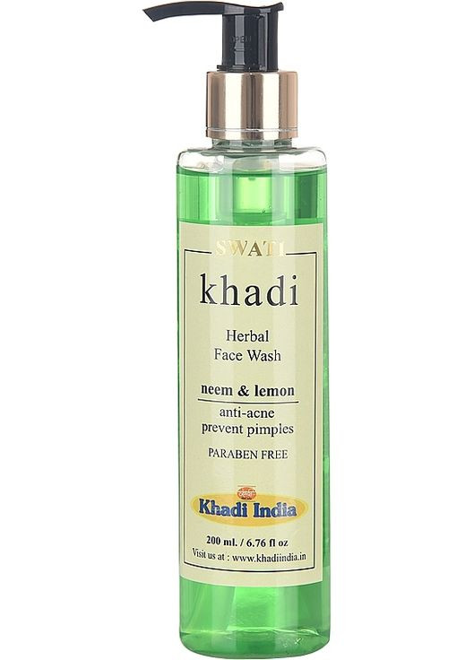 Средство для умывания "Нем и лимон" Herbal Facewash Neem & Lemon 210ml (1228659-132999) Khadi Swati (368744781)