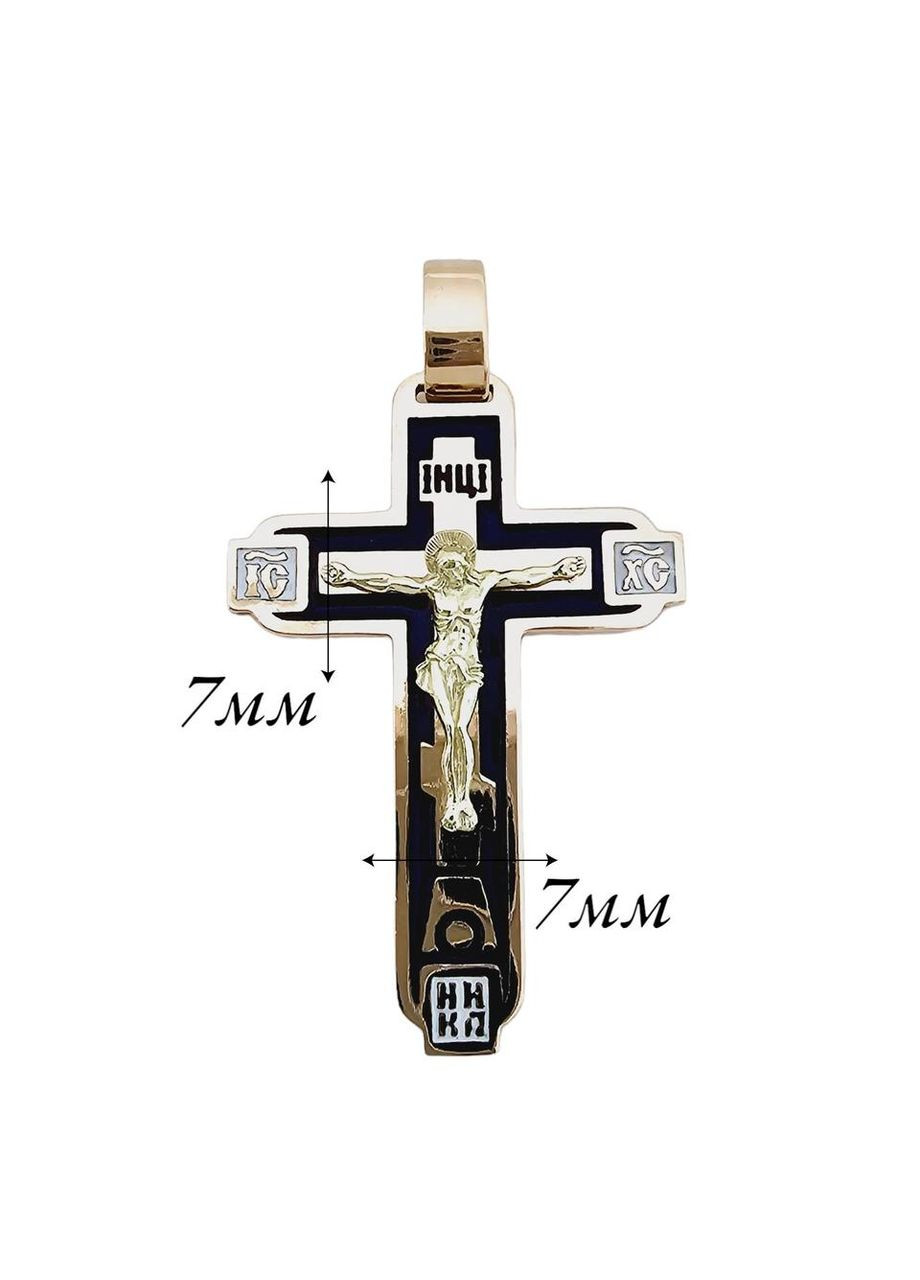 Золотой крестик с распятием (4,3см х 2,5см) 11266-1п Харківська ювелірна фабрика (365268300)