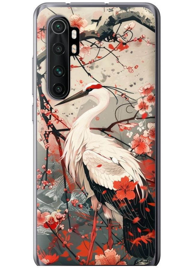 Силиконовый чехол 'Аист в цвету сакуры' для Endorphone Xiaomi Mi Note 10 Lite (291420208)