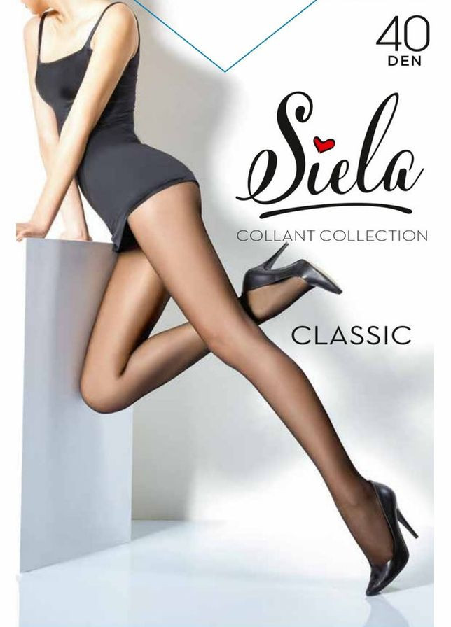 Напівматові колготки з шортиками Siela classic 40d black (291015015)