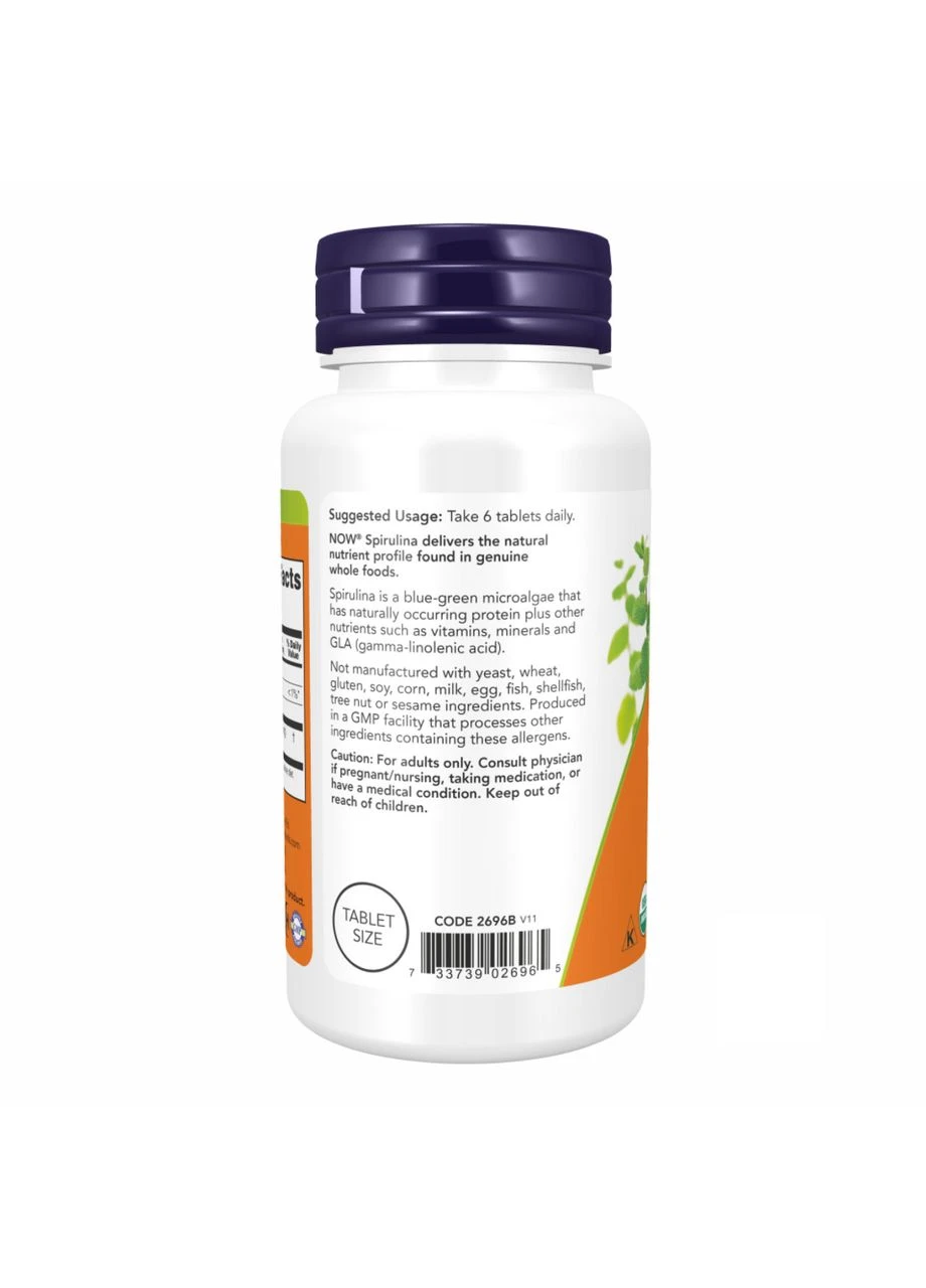 Spirulina 500 mg - 100 tabs Now Foods (370971954)