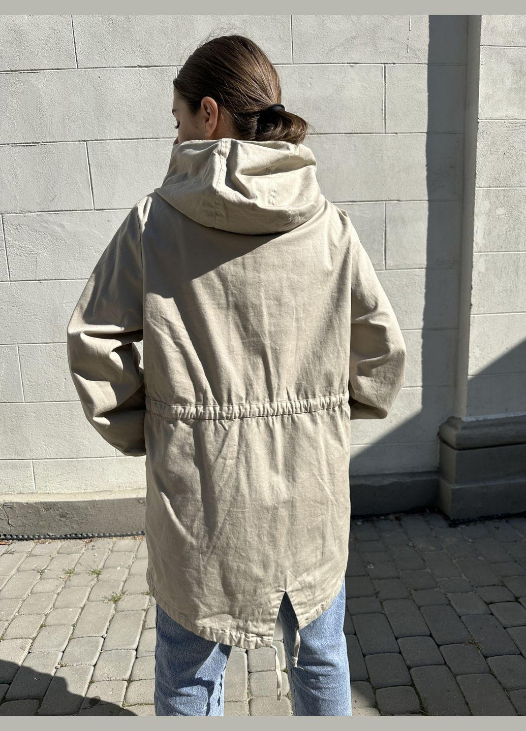 Бежевая демисезонная куртка New Collection