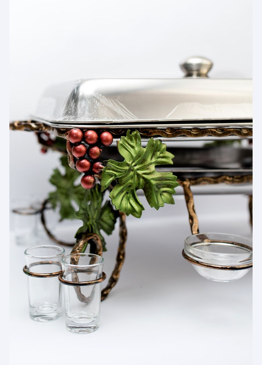 Садж блюдо для підігрівання шашлику прямокутний 35*45 (соусні + гами) No Brand (314694227)