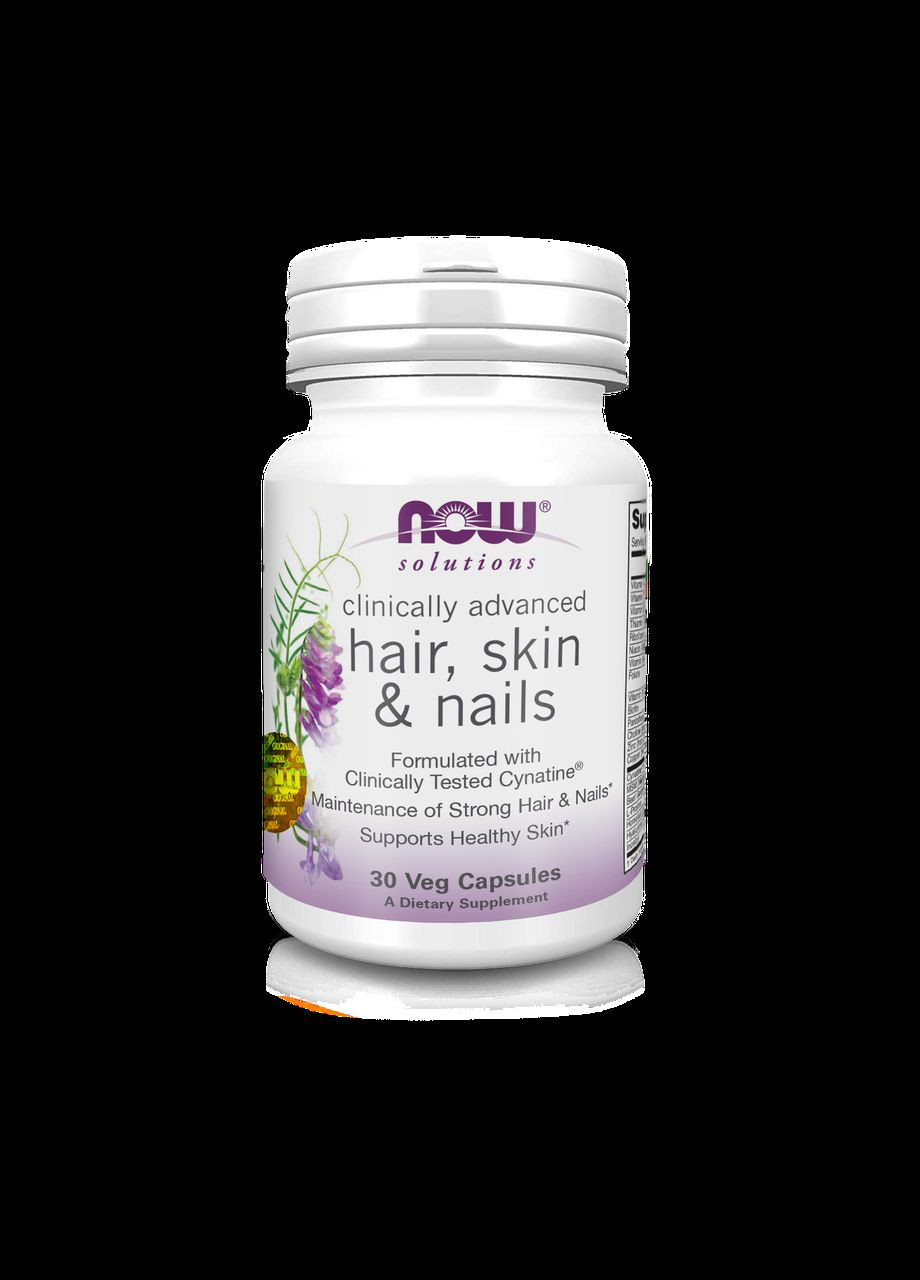 Витамины Волосы Кожа Ногти CLINICAL HAIR, SKIN & NAILS мультикомплекс в капсулах №30 Now Foods (346086634)
