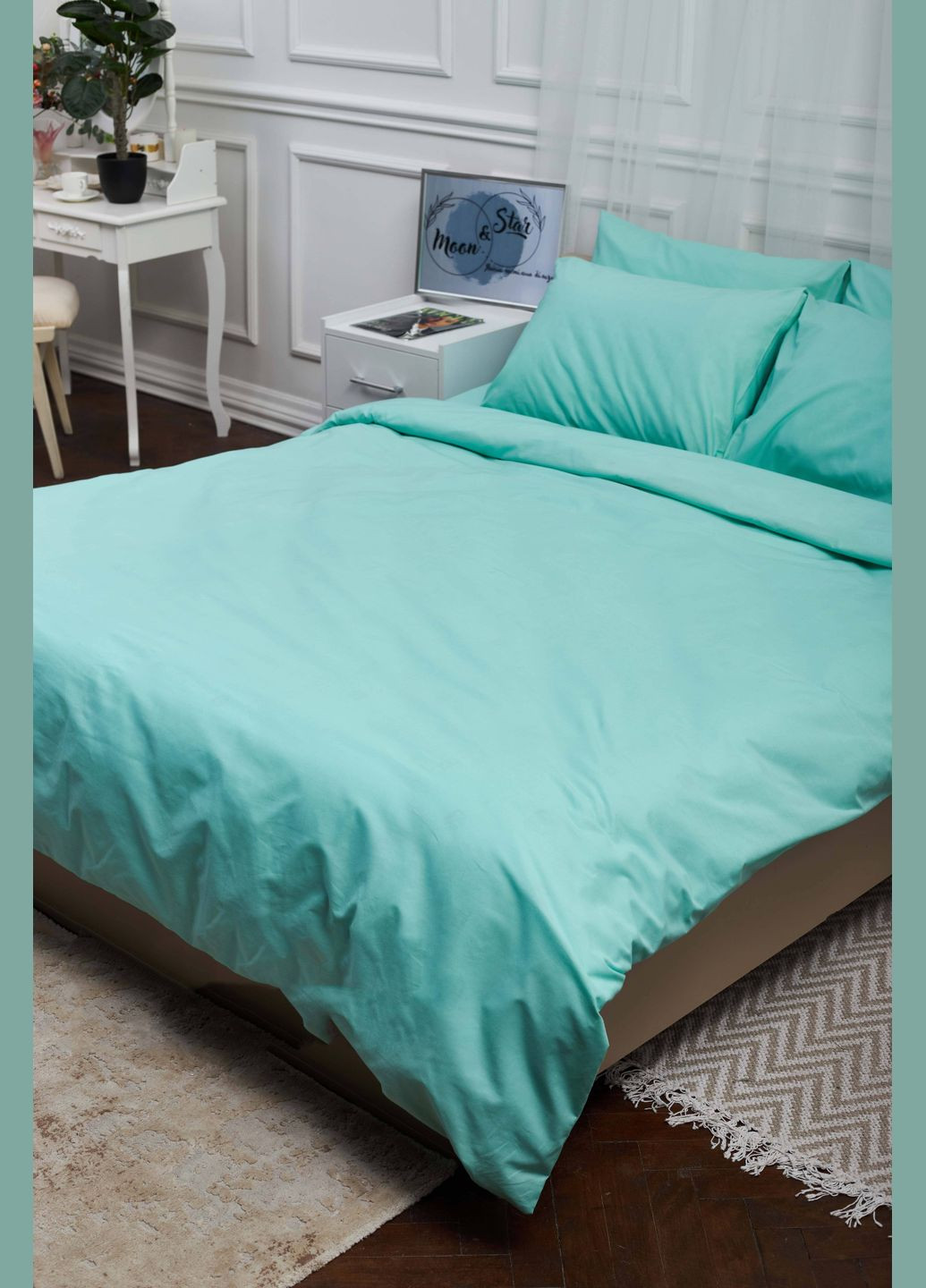 Комплект постельного белья семейный 143х210х2 наволочки 4х70х70 Бязь Gold Люкс (MS-820001211) Moon&Star Mind (285717317)