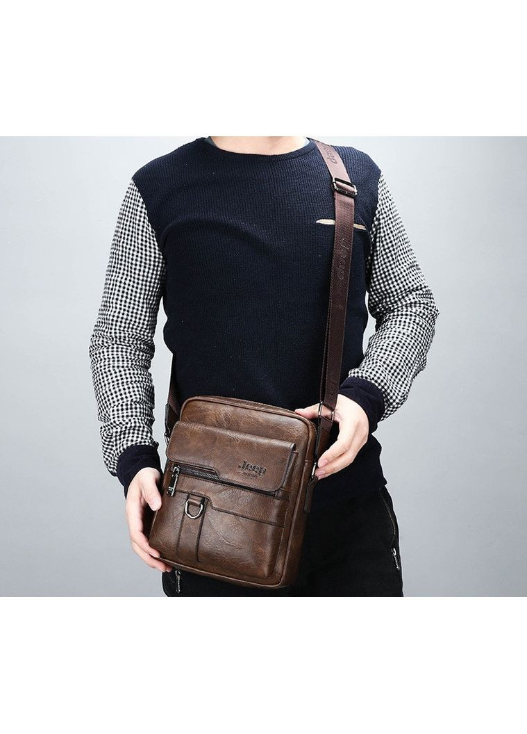 Чоловіча сумка планшет екошкіра чорна через плече ProDobro (365255089)