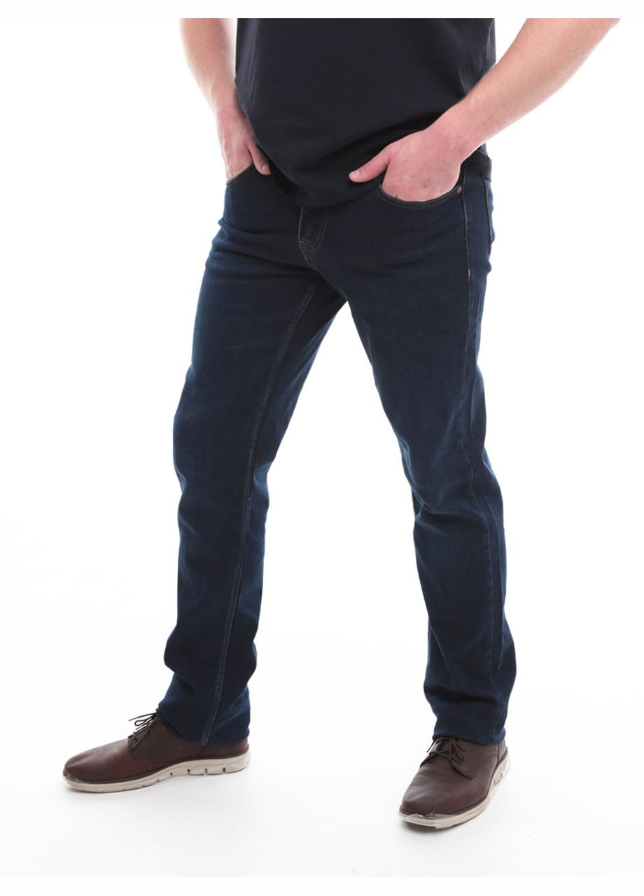 Темно-синие демисезонные прямые джинсы мужские синие прямые 36 длина Пряма FRANCO BENUSSI