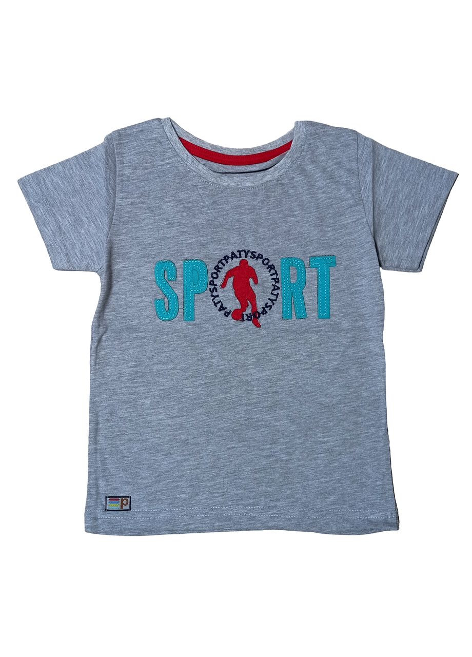Сіра літня футболка для хлопчика Paty Kids