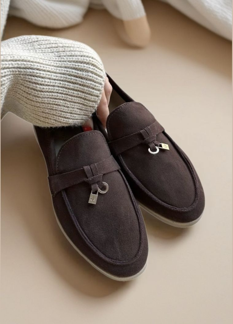 No Brand Лоферы темно-коричневый з натуральная замша, — демисезон (332994139)