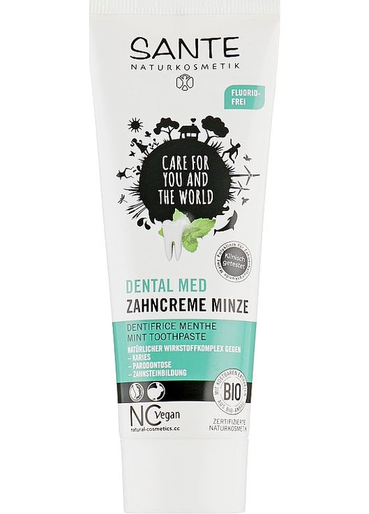 Паста зубная травяная Dental Care Mint 75ml (49745-26973) Sante (368614857)