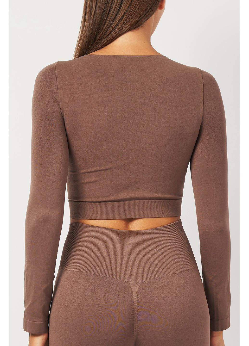 Топ безшовний з довгими рукавами CROP TOP Giulia — 354778052