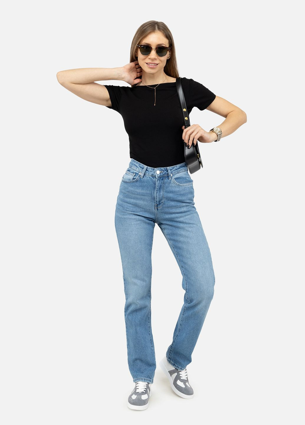 Жіноча футболка з коротким рукавом колір чорний ЦБ-00250396 Busem - (295468641)