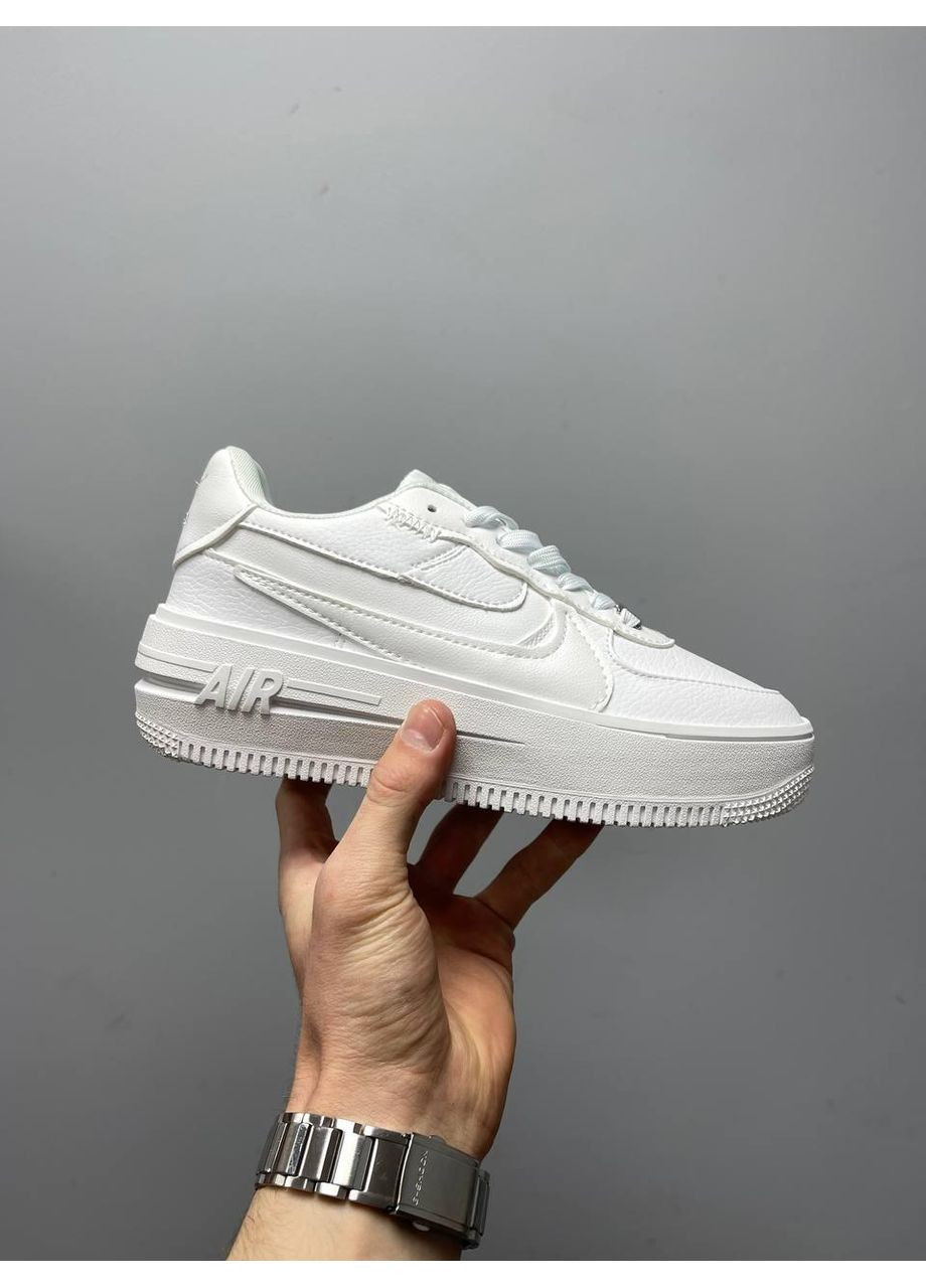 КРОССОВКИ ЖЕНСКИЕ NIKE AIR FORCE 1 PLT.AF.ORM FULL WHITE НАЙК АИР ФОРС 1 ПРЕМИУМ No Brand белые демисезоны (367171902)