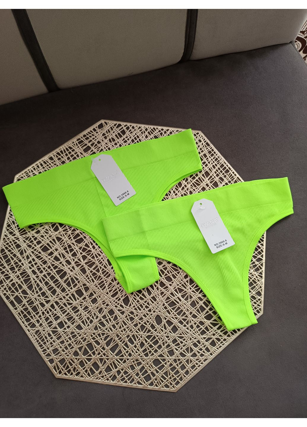 Яркие трусики бразилиана в рубчике. Dyana бразиліана (369571852)